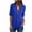 Womens tops plus size-Dark Blue, variant on Homenesgenics Womens Tops Clearance Short Sleeve Women's Summer Long Sleeve Zip Casual Tunic V-Neck Rollable Blouse Tops S-5XL