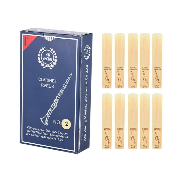 Normal Level G Clarinet Reeds Strength 2.5 for Beginners, 10pcs/ Box