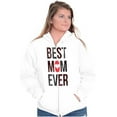 thumbnail image 4 of Best Mom Ever Present for Mother Womens Plus Size Graphic Zipper Hoodie Brisco Brands 2X, 4 of 5