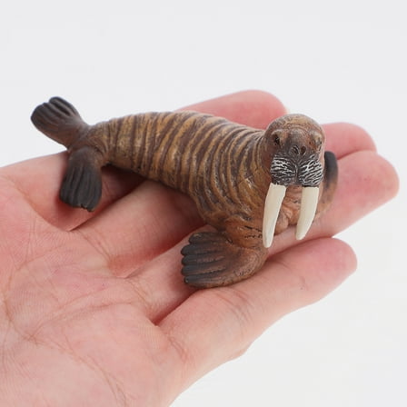WRISTBIQUE Realistic Animal Figures Walrus Toy Figurine Plastic 3-Pcs Assorted Color