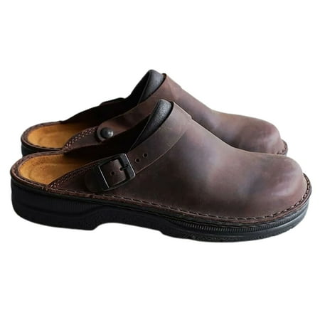 

huanledash Autumn Women Casual Non-Slip Faux Leather Slip-on Flat Wedge Platform Shoes