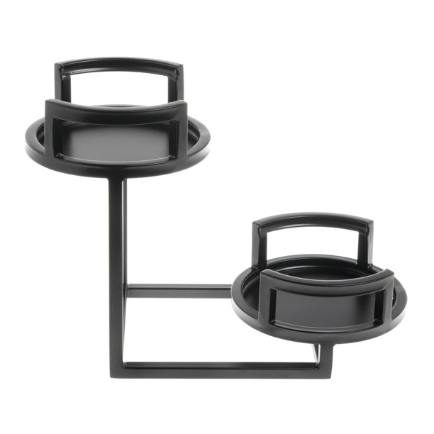 Hubert® Cerve Collection Black 2Tier Carafe Holder 7"L x 14 9/10"W x
