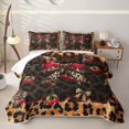 thumbnail image 2 of Erosebridal Leopard Print Bowknot Twin Quilt Set For Kids,Cute Cherries Cute Bows Girls Twin Coverlet Set,2pcs, 2 of 7
