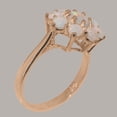 thumbnail image 3 of LBG British Made 14k Rose Gold Natural Opal Womens Promise Ring - 33 size options - Size 9.5, 3 of 6