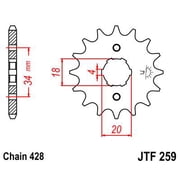 Front & Rear Sproket Kit for DAELIM VC125-80 Kmh Version-Germany 96-97 JT Sprockets
