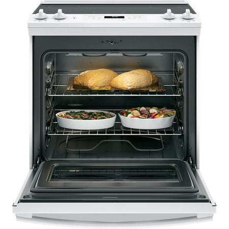 GE - 5.3 Cu. Ft. Self-Cleaning Slide-In Electric Range - White