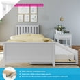 thumbnail image 3 of Max & Lily Solid Wood Twin-Size Trundle Bed, Blue, 3 of 5
