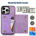 thumbnail image 4 of Nalacover Wallet Crossbody for iPhone 15 Pro Phone Case with Lanyard Strap Credit Card Holder 6.1", PU Leather Protective Handbag Purse Kickstand Bling Diamond Cover Women Girl, Purple, 4 of 13