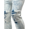 thumbnail image 4 of RAW X Mens Skinny Flex Moto Jeans, Light Wash, 34X32, 4 of 7