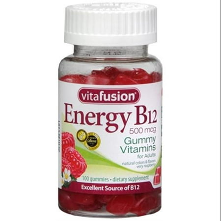 Vitafusion énergie B Vitamines Gummy Très framboise 100 Chaque (pack de 3)