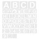 thumbnail image 4 of Letter Stencils for Painting 42Pcs White Pet DIY Word Stencils with Clear Handwriting, 4 of 5