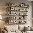 thumbnail image 4 of Floating Shelves 10 Pack, 15.8x5.9 Inch Wall Mounted Shelves for Living Room, Bedroom, Kitchen, Bathroom, Display Books, Plants, Photos, Decor, Home and Christmas Decoration, 4 of 8