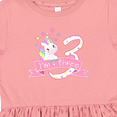 thumbnail image 4 of Inktastic I'm Three Cute Unicorn 3rd Birthday Girls Toddler Dress, 4 of 5