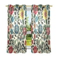 thumbnail image 6 of Yayeee Window Curtains Light Filtering 63"x42" Grommet Panel Pair Home Living Room Decor, Vibrant Floral, 6 of 7