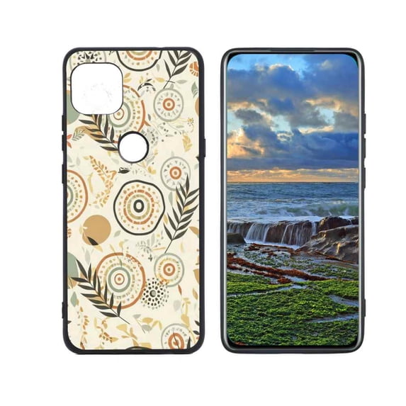 Abstract-boho-10 Phone Case, Degined for Moto One 5G Ace Case Men Women, Flexible Silicone Shockproof Case for Moto One 5G Ace