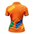 thumbnail image 4 of Pickleball Golf Shirts for Women Tennis Athletic Hiking Golf Shirts Quick Dry Breathable Button Collared Colorful Graphic Womens Polos Orange XL, 4 of 4