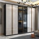 thumbnail image 1 of Light luxury glass door wardrobe, household bedroom, modern and simple wooden flat open wardrobe, 345668 door large wardrobe My Lux Decor Round, 1 of 5