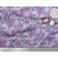 thumbnail image 3 of Soimoi Purple Rayon Fabric Watercolor Floral Decor Fabric Printed BTY 56 Inch Wide, 3 of 3
