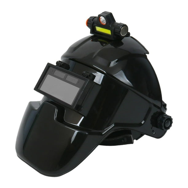 Casco de soldadura con oscurecimiento automático y luz de gran visibilidad. Protección facial para soldar. Color verdadero