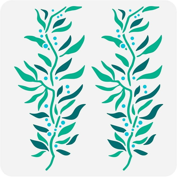 PET Hollow Out Drawing Painting Stencils for DIY Scrapbook Photo Album Plants Pattern 30x30cm