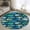Blue, variant on Round Area Rugs Collection 3 Ft, Pink Fishes Non-Slip Residential Carpet, Cartoon Coastal Ocean Fish Striped Indoor Crawling Mats Doormat Runner Rugs Play Mat forBedroom