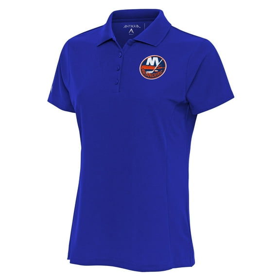 Women's Antigua Royal New York Islanders Team Logo Legacy Pique Polo