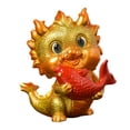 thumbnail image 4 of Estatua de dragón chino, figura de dragón del Año Nuevo chino, bonitos recuerdos, dragón Estilo D, 4 of 9