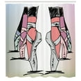 thumbnail image 3 of Ambesonne Ballet Shower Curtain, Ballerina Feet Sketch Art, 69"Wx84"L, Multicolor, 3 of 3