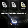 thumbnail image 2 of Spec-D Tuning Chrome Projector Headlights w/ Sequential LED Strip Compatible with 2003-2007 Infiniti G35 Coupe, Left + Right Pair Headlamps Assembly, 2 of 5