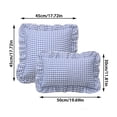 thumbnail image 3 of Plaid Throw Pillow Cover Blue White Checkered Ruffled Cushion Case, Vintage Farmhouse Square Pillow Sham with Ruffle for Sofa Couch Bed Living Room Decor 18x18 Inch, 3 of 4