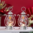 thumbnail image 4 of Twfbrm Christmas Lantern Lights, Christmas Decorations Small Decorative Lanterns with LED Candles and Santa Pattern, Battery Operated Western Lantern Vintage Hanging Lantern for Indoor Outdoor, 4 of 4
