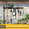 thumbnail image 4 of 49.5"Garage Tool Organizer Wall Mount 500lbs Garden Tool Organizer for Garage with Adjustable Hooks,Heavy Duty Yard Tool Storage Rack, Anti-Rust Shed Rack Holder Hanging Rake Broom Mower Snowboard, 4 of 8