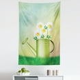 thumbnail image 1 of Spring Tapestry, Watering Can Used as Flowerpot Planted Blooming Chamomiles on Vibrant Color Grasses, Fabric Wall Hanging Decor for Bedroom Living Room Dorm, 5 Sizes, Multicolor, by Ambesonne, 1 of 1