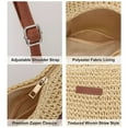 thumbnail image 4 of BadPiggies Women Straw Crossbody Bag Summer Beach Woven Shoulder Handbag Purse Boho Clutch Bags (Beige), 4 of 11