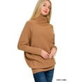 thumbnail image 2 of Zenana Women's Elegant Relaxed Fit Dolman Long Sleeve Mock Neck Viscose Soft Fabric Light Sweater, 2 of 4