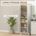 thumbnail image 4 of CoSoTower 72" Tall Pantry Cabinet, Kitchen Pantry Cabinet with Adjustable Shelves, Storage Cabinet with 4 Doors, White, 4 of 7