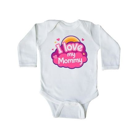 

Inktastic I Love My Mommy Girls Gift Baby Girl Long Sleeve Bodysuit