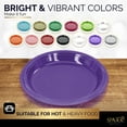 thumbnail image 2 of Disposable Plastic Plates Purple, 10.4 Inches Plastic Dinner Plates, Strong and Sturdy Disposable Plates for Party, Dinner, Holiday, Picnic, or Travel Party Plates, Pack of 50 - By Amcrate, 2 of 6