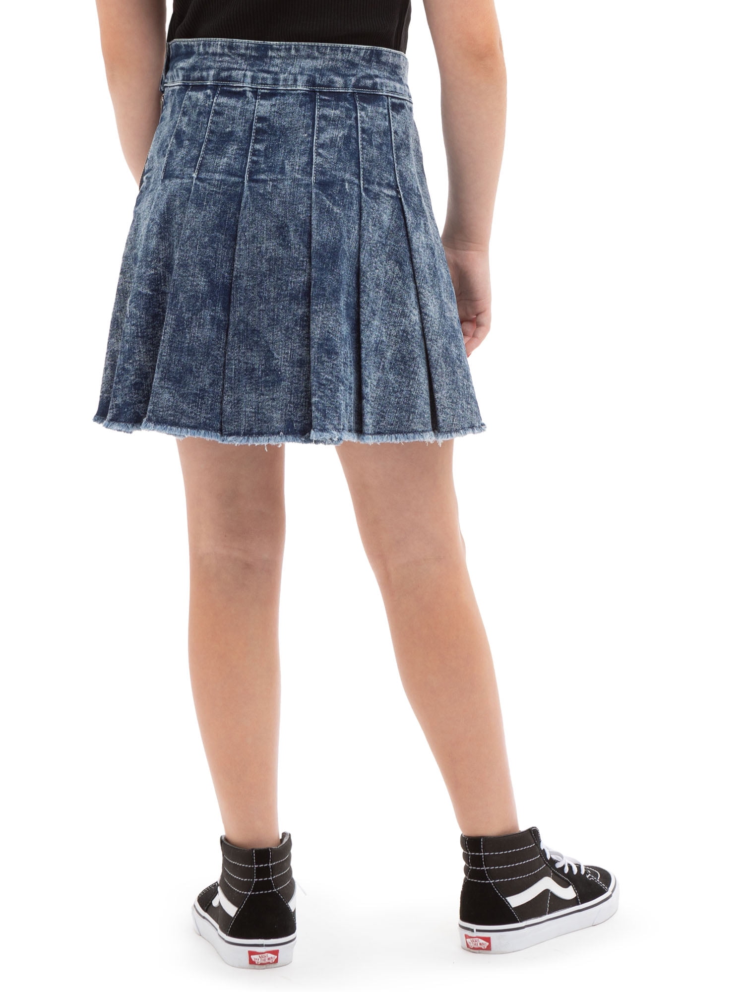 Leah Acid Wash Denim Skirt - The Klassy Girl Boutique
