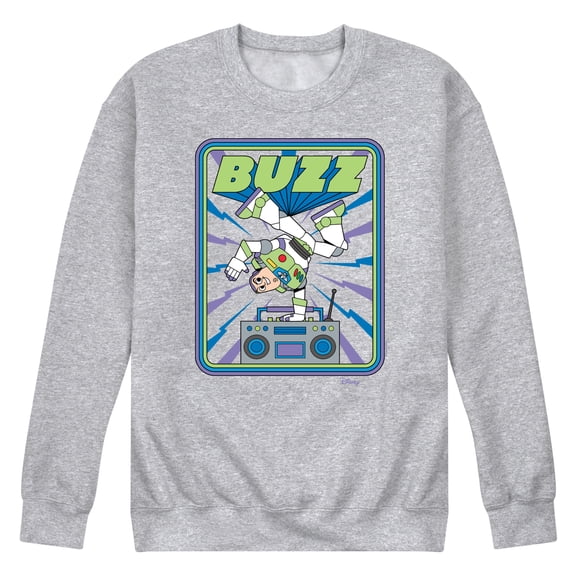 Disney - Toy Story - Buzz Breakdancing - Men's Crew Neck Fleece Pullover