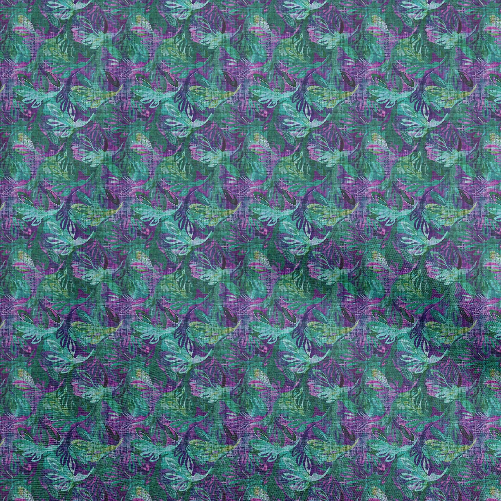 oneOone Silk Tabby Purple Fabric Texture Leaf Diy Clothing Quilting