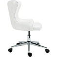 thumbnail image 5 of Pemberly Row Swivel Adjustable White Vegan Leather Office Chair, 5 of 13