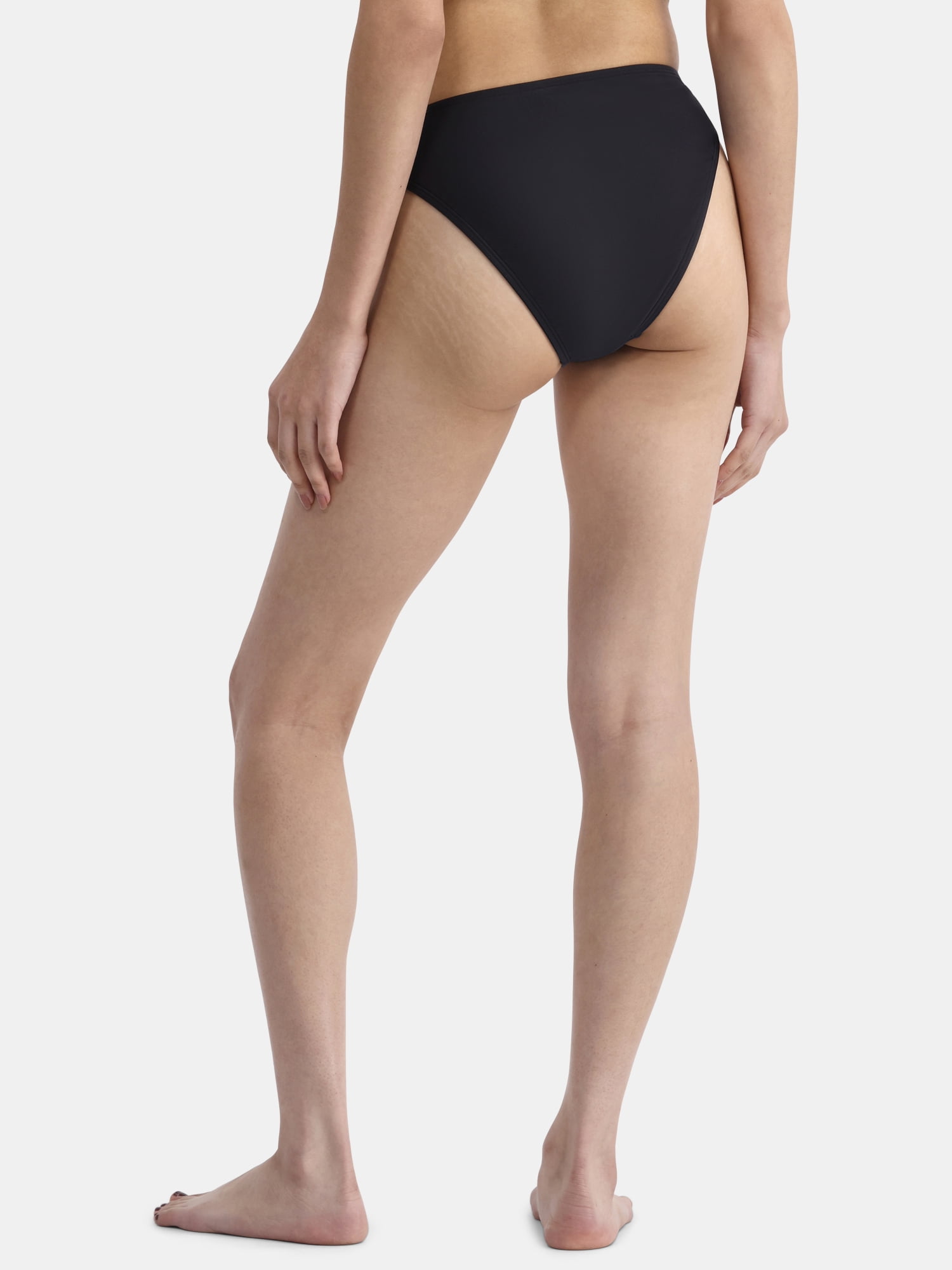 No Boundaries High Leg Mid Rise Cheeky Bikini Bottom, Sizes XXS-XL