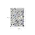thumbnail image 3 of 9' X 12' Blue And Grey Floral Stain Resistant Non Skid Area Rug, 3 of 6
