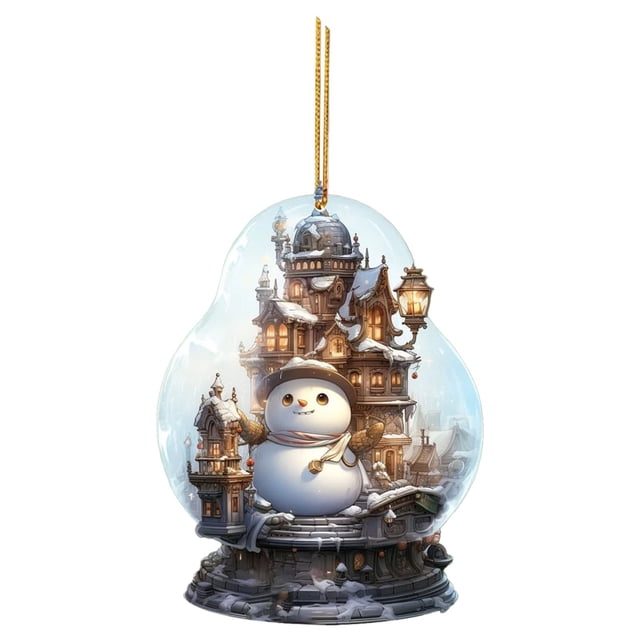 Adorno navideño de muñeco de nieve ELEVENTIME, bola colgante, decoración navideña para fiestas familiares, artículos con descuento en almacén.
