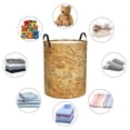 thumbnail image 4 of Fotbe Old Vintage Map Of Sea Cesto de Ropa con Asas, Cesto Impermeable de Gran Capacidad, Bolsa de Lavado para Dormitorio, Cesto de Ropa con Ruedas y Asas-Small, 4 of 6