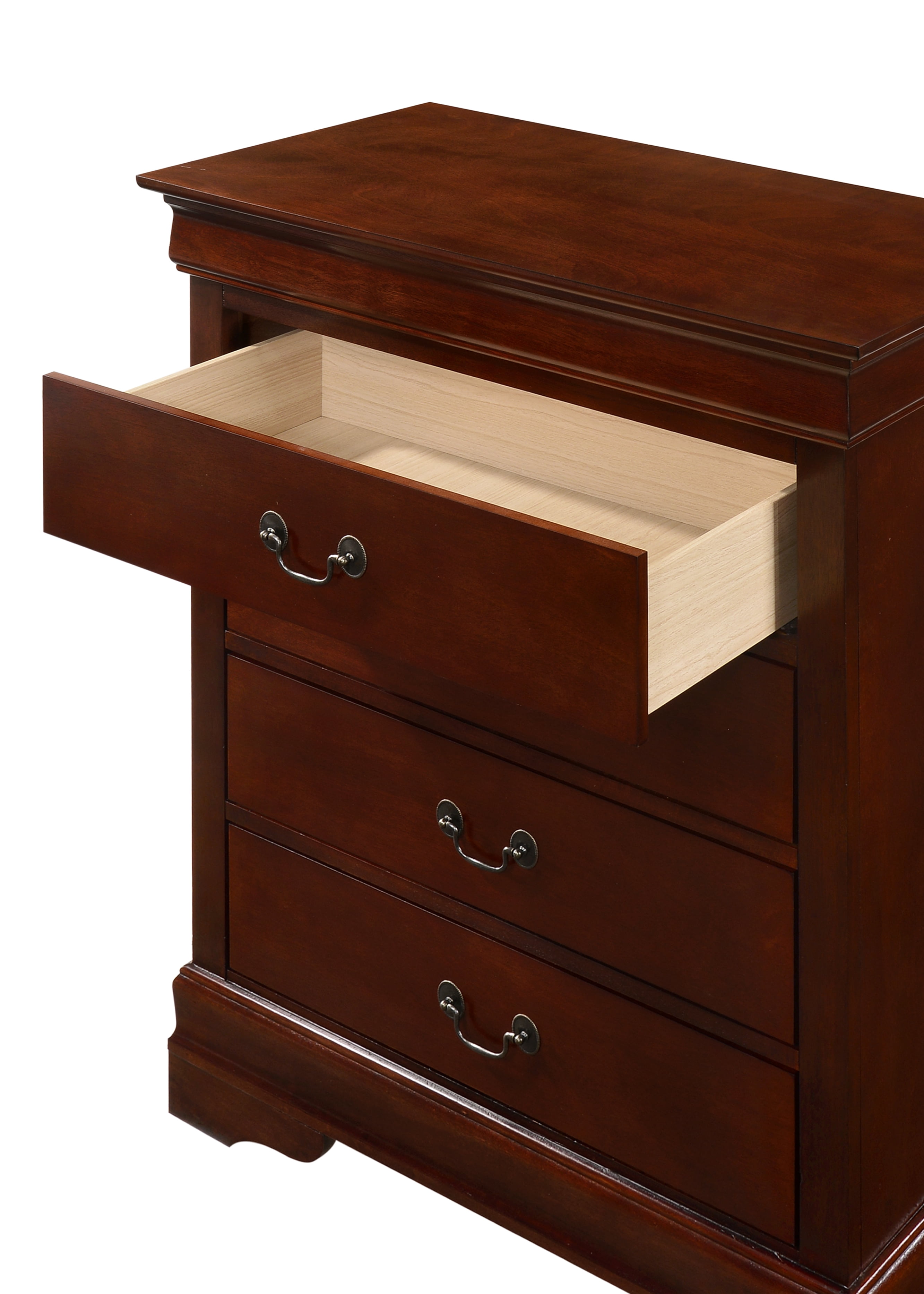 Glory Furniture Louis Phillipe Chest in Cherry Color