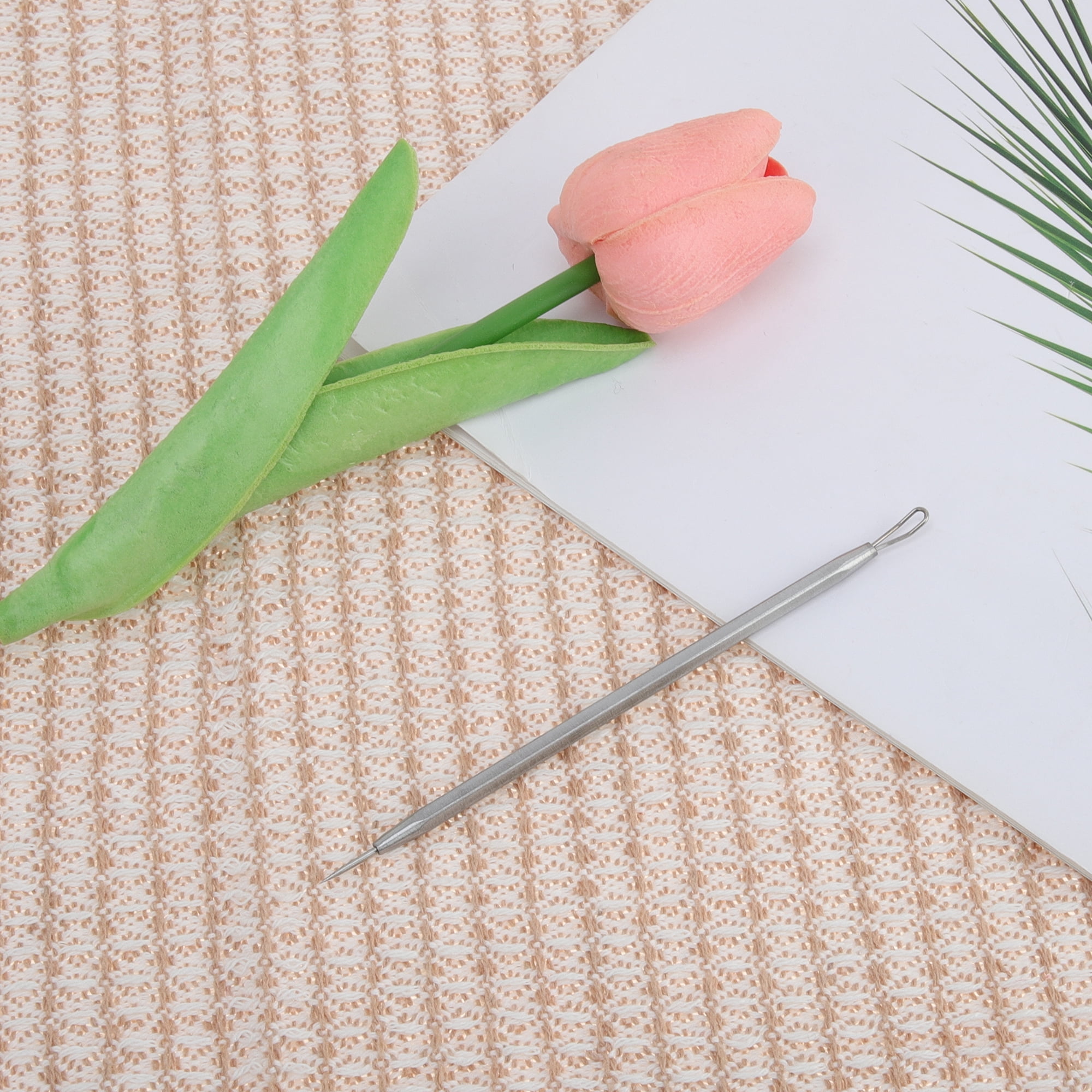 Unique Bargains 1pc Durable Squeeze Pimple Extractor Tool Silver Tone