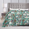 thumbnail image 4 of Wijzvio Saint Bernard Dogs Lovers Flower Floral Throw Blanket Soft Fuzzy Fleece Blanket For Couch Bed Living Room Decoration 60"X50", 4 of 9