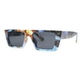thumbnail image 2 of 80s Simple Square Angular Flat Top Rectangle Pow Sunglasses Comic Swirl, 2 of 4